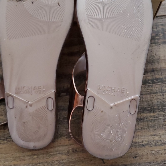 MICHAEL MICHAEL KORS Miley Rose Gold Metallic Sandal - Picture 7 of 9